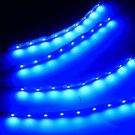 4pc Blue 6" 3528 LED Strip Lights Superbright W/ 12" leads dash seats interior