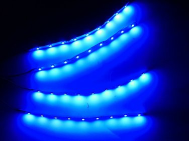 4pc RC 6" Blue Under body Glow LED Strip Lights Super bright Night