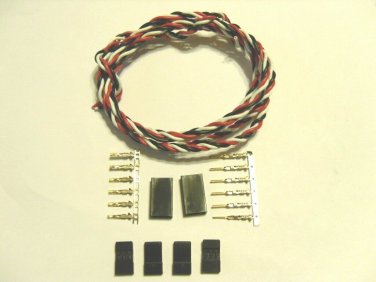 22awg Twisted Servo wire 1M W/ JR connectors Quadcopter Plane Helicopter