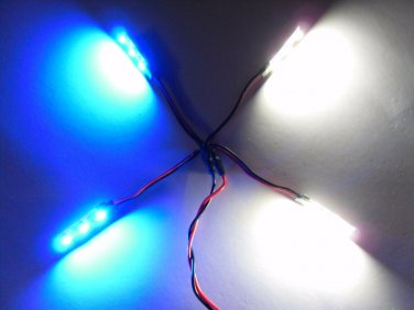 Blue and White Mini RC Quadcopter LED Light kit 12v LEDs Hubsan X4 Walkera QR