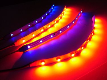 6" RC Blue and Red Underbody LED Strip Lights Superbright FPV Quadcopter 4pc