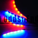 RC Blue & Red Underbody Black pcb LED Light strip Glow Car Truck Quadcopter 4x