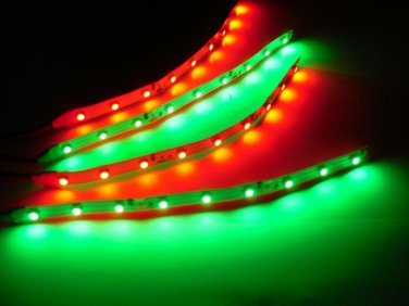 RC Green and Red Underbody glow LED Strip Lights Superbright FPV Quadcopter 6"