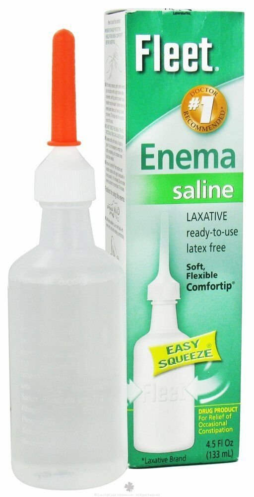 Fleet Enema Ready-to-Use Saline Laxative 4.5 fl oz Fast Relief from Constipation
