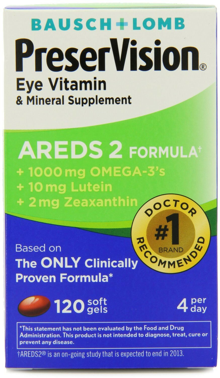 PreserVision Eye Vitamin AREDS 2 Formula Soft Gels 120 Pills