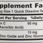 Nature's Bounty Vitamin C Plus Zinc, 60 Quick Dissolve Tablets
