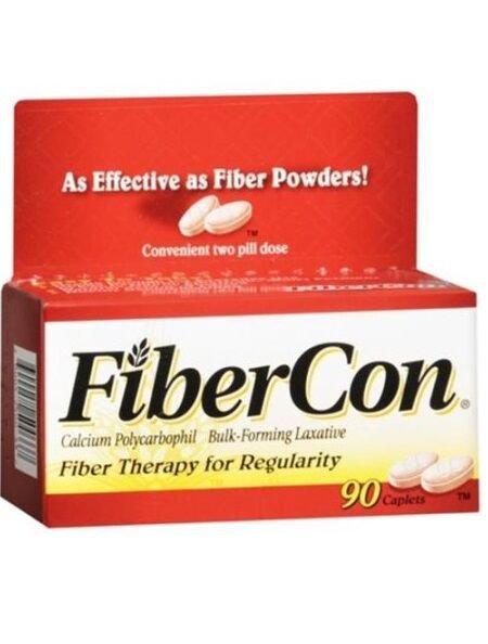 FiberCon Caplets, Fiber Therapy For Regularity, 90 Counts, LL, F66