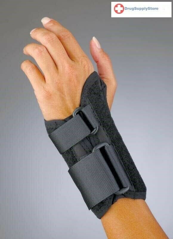 FLA ProLite 6" Wrist Splint Black Cock Up Brace Carpel Tunnel