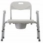 NOVA Heavy Duty Commode with Back & Wide Seat, White, 24 Pound