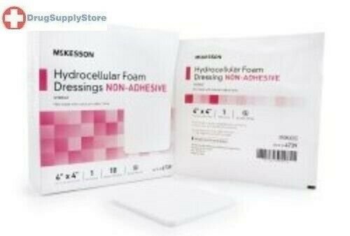 McK Silicone Foam Dressing Polyderm GTL 4 X 4 Inch - Case of 3
