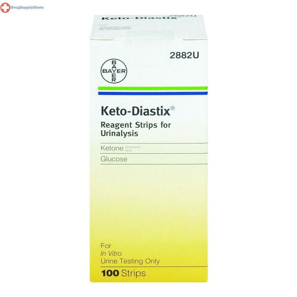 KetoDiastix Tests for Urine Glucose and Ketone 100 Strips keto