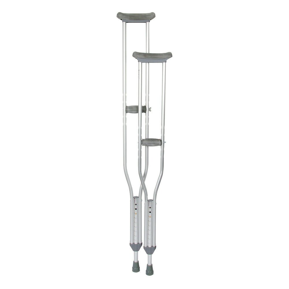 Aluminum Adult Crutches, Medium 5'2" To 5'10", Pair