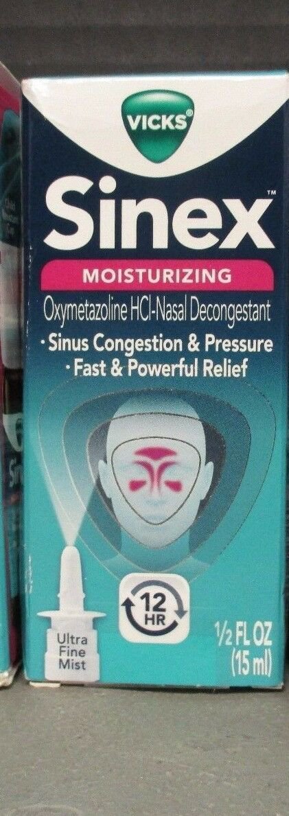 Vicks Sinex VapoSpray Moisturizing 12-Hour Decongestant UltraFine Mist ...