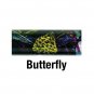 Designer Offset Aluminum Fashion Canes in Fashion Pattern, Butterfly W1345B