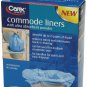 Carex Commode Liner 7 with Ultra Absorbent Powder which reduces splashing & odor