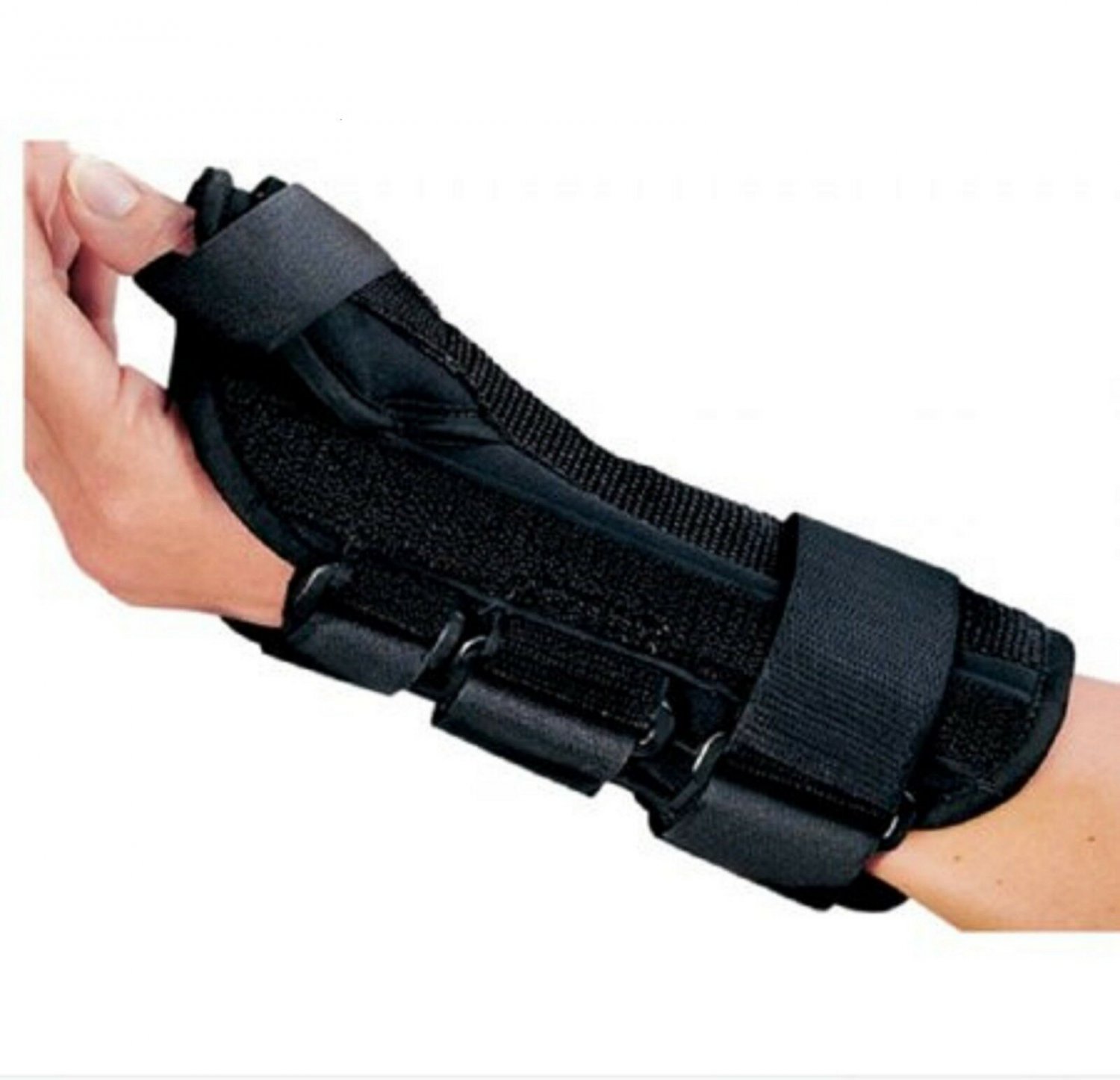 MCK Wrist Splint With Abducted Thumb Foam / Lycra Left Hand Black Small