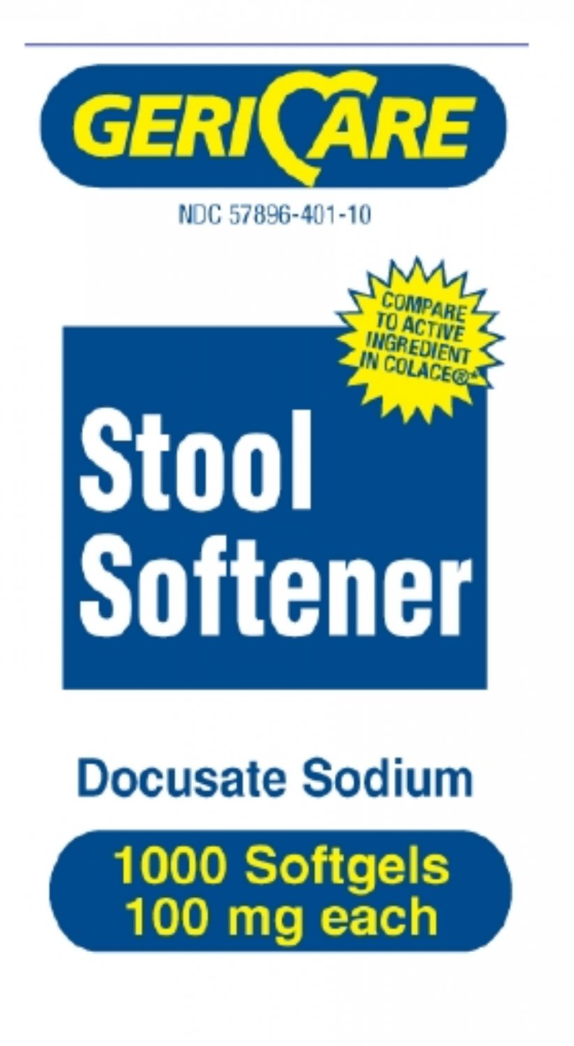 McK Geri-Care Stool Softener 100 mg Softgel Capsule 1000 per Bottle