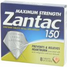 Zantac 150mg Maximum Strength Tablets Acid Reducer, Original, 8 Tablets