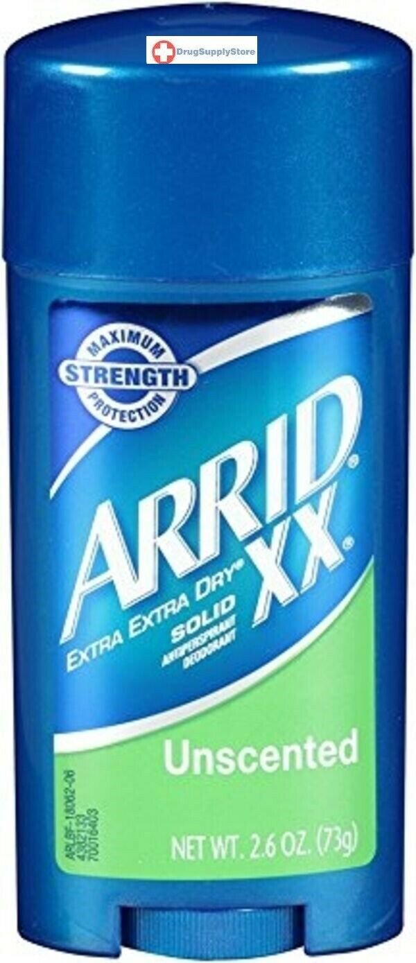 Arrid Xx Invisible Solid Unscented Deo 2.6 Oz