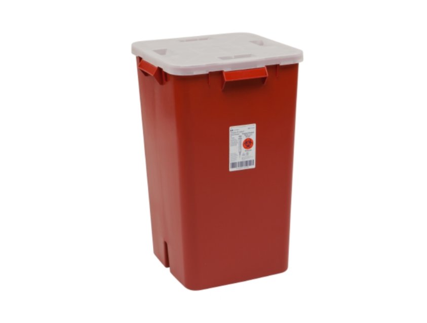 McKds Sharps-A-Gator Sharps Container 1-Piece 22H X 14W X 14D Inch 19 Gallon