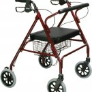 MCKDS Bariatric 4 Wheel Rollator Go-Lite Blue Oversized Steel