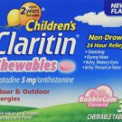 Claritin Childs 5mg Chew Size 30ct Claritn Childrens 5mg Bubblegum Chewable Tab