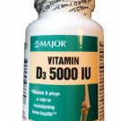 McK Major Vitamin D-3 Supplement 5000 IU Strength Capsule 100 per Bottle