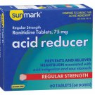 McK sunmark Acid Reducer Tablets Regular Strength  75 mg Strength Tablet 60 Ct