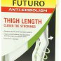 Futuro Anti-Embolism 18mm/Hg Thigh Length Closed Toe Stockings White, Medium