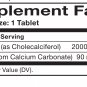 AHP 2000iu/90mg Vitamin D3/Calcium Maximum Strength 5X6 Unit Dose Tablet