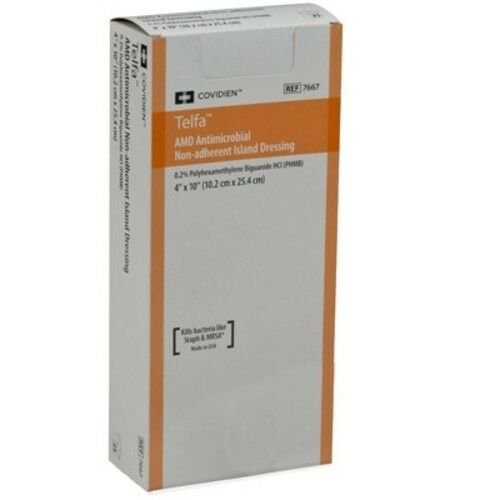 McK Telfa AMD Antimicrobial Dressing 4 X 8 Inch - Pack of 25