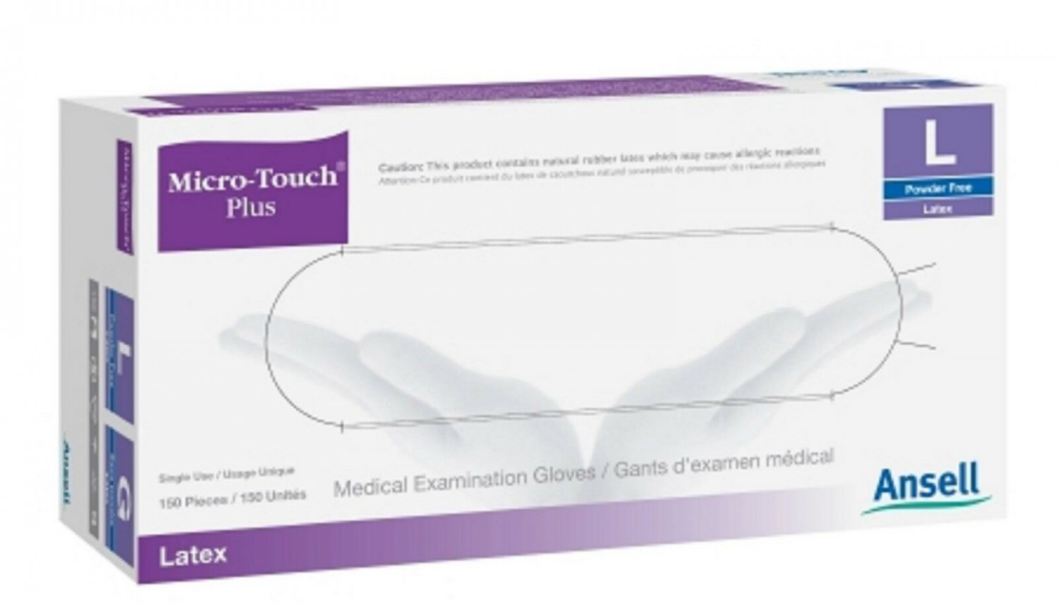 MckDS Exam Glove Micro-Touch Plus Ivory Powder Free Latex Medium 1500/Case