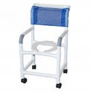 MCKDS Shower Chair With Arms PVC Frame Mesh Back 21 Inch
