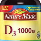 Nature Made Vitamin D3 1000 IU Mega Size 300-Count Liquid Softgels