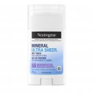 Neutrogena Sunscreen Mineral Ultra Sheer Face & Body Stick SPF 50, 1.5 Ounce