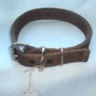 23 inch New Dog Collar Thick Nylon Color Brown Fits Neck 13-17 inch