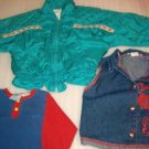 Little Girls Weather Tamer Jacket and CA Angel Denim Vest Shirt Sz 5 / 6
