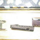 Cufflinks and Tie Clasp Set ~ Silver Tone ~ New in Box