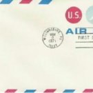 Usps 11 cent Air Mail Pre Stamped Envelope ~ fdi ~ Unused May 1971