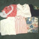 6 Brand Name Mixed Summer Shirt Lot Ladies Sz Med - Gr8 Cond