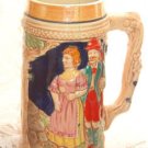 Beer Mug Stein Vintage Stamped Japan Lusterware European Scene of Couple