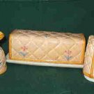 Ron Gordon Cozy Covers Salt Pepper Shakers with Matching Covered Butter Dish - Japan