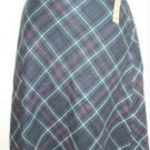A M I ami A-Line Plaid Skirt ~ Ladies Size 10 New W Tag