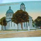1919 Antique Postcard St Georges Cathedral Color Kingston Ontario Canada