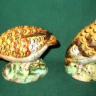 Exquisite Pair of Quail ~ HiGH Gloss and Hand Painted in Italy