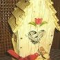 Brand New Birdhouse with Tulip and Cardinal Decoration -