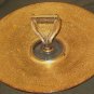 Gold Flower Pattern Sandwich Tid-Bit Platter w/Handle Vintage