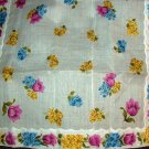 Hankie Handkerchief Vintage but New Crisp Multi Floral Design