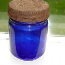 Vintage Cobalt Blue Vicks Vaporub Jar with Screw on Lid