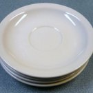 Lot of Four White Restaurant Ware Saucers